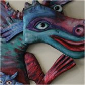 Reliefs Foyer Kinderklinik im Klinikum „Ernst von Bergmann“ Potsdam 2009 div. Hölzer, geschnitten, bemalt, montiert